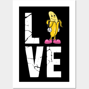 Banana Love Banana Lover Outfit Cute Banana Vegetable Posters and Art